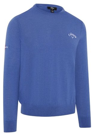 Callaway Crew Neck Merino Mix maglione da uomo, light magnetic blue heather