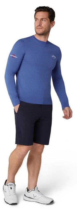 Callaway Crew Neck Merino Mix maglione da uomo, light magnetic blue heather