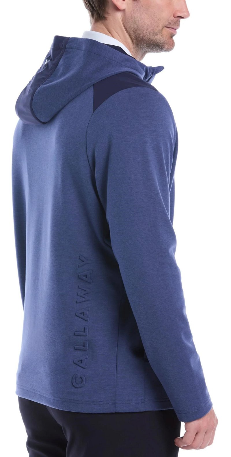 Callaway Soft Touch 1/4 Zip Premium felpa da uomo, heather peacoat