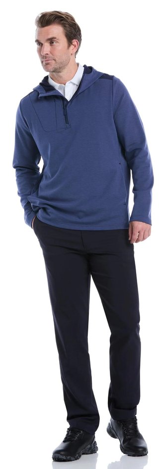 Callaway Soft Touch 1/4 Zip Premium felpa da uomo, heather peacoat