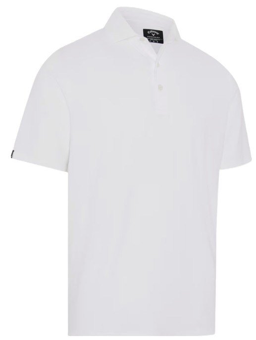 Callaway Premium Solid Cooling polo da uomo, bianco brillante