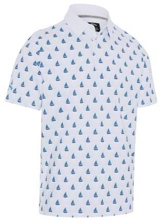 Callaway Sailboat Sunset Geo Print polo da uomo, bright white