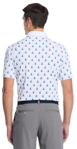 Callaway Sailboat Sunset Geo Print polo da uomo, bright white