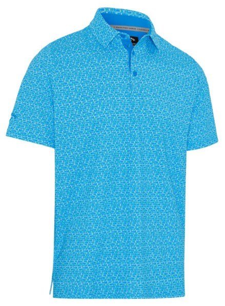 Callaway Tile Gingham Print polo da uomo, brilliant blue