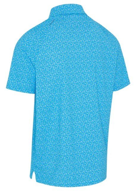 Callaway Tile Gingham Print polo da uomo, brilliant blue