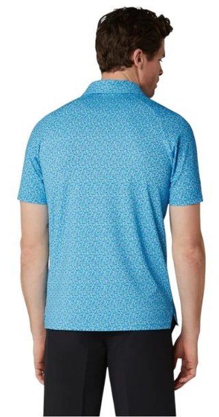 Callaway Tile Gingham Print polo da uomo, brilliant blue