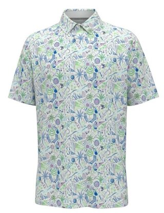 Callaway Nautical Conversational Print polo da uomo, bianco