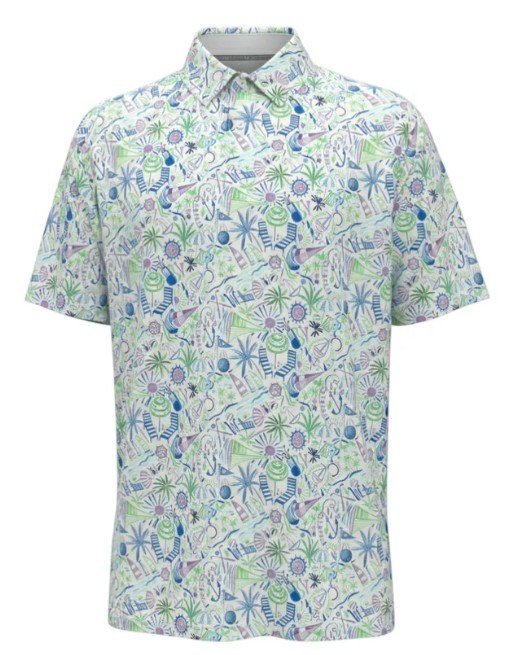Callaway Nautical Conversational Print polo da uomo, bianco