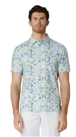Callaway Nautical Conversational Print polo da uomo, bianco