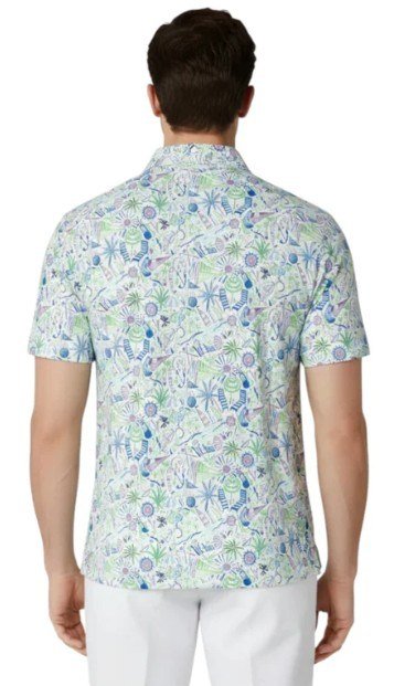 Callaway Nautical Conversational Print polo da uomo, bianco