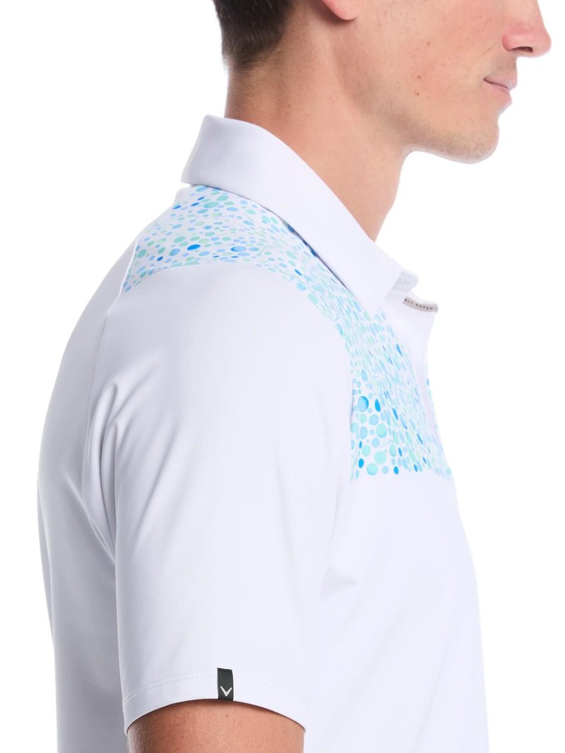 Callaway Driving Range Engineered Print polo da uomo, bright white