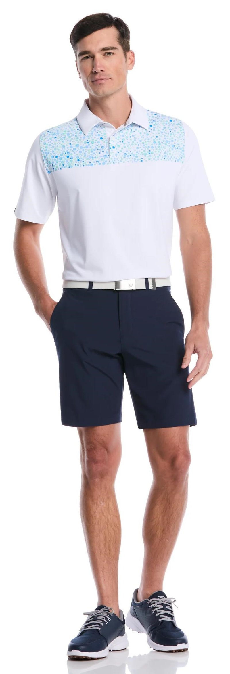 Callaway Driving Range Engineered Print polo da uomo, bright white