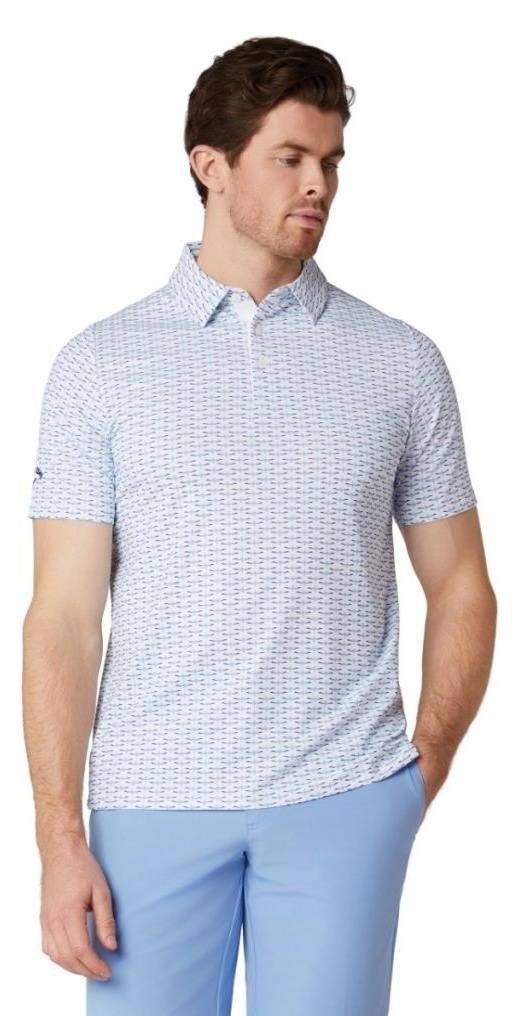Callaway Albatross Geo Print polo da uomo, bright white