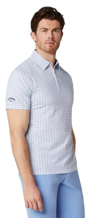 Callaway Albatross Geo Print polo da uomo, bright white
