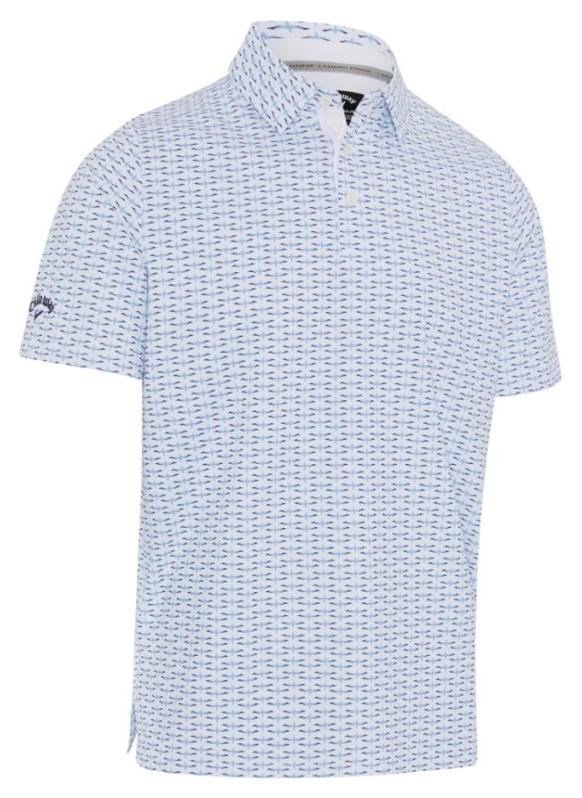 Callaway Albatross Geo Print polo da uomo, bright white