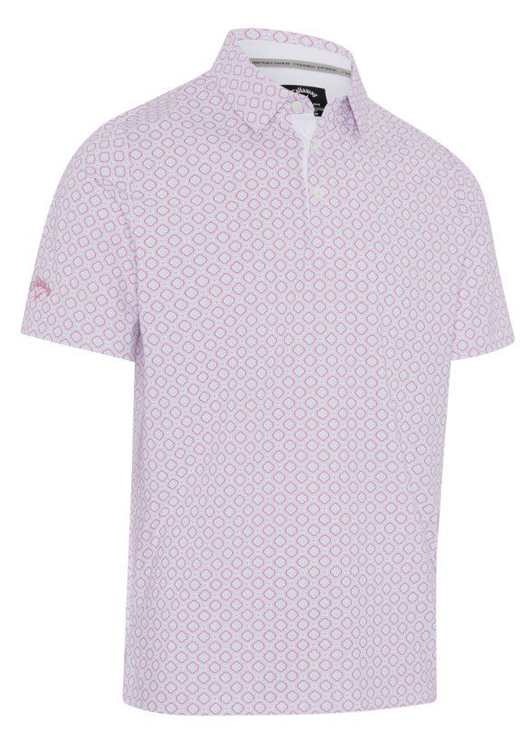 Callaway Club Print polo da uomo, bright white
