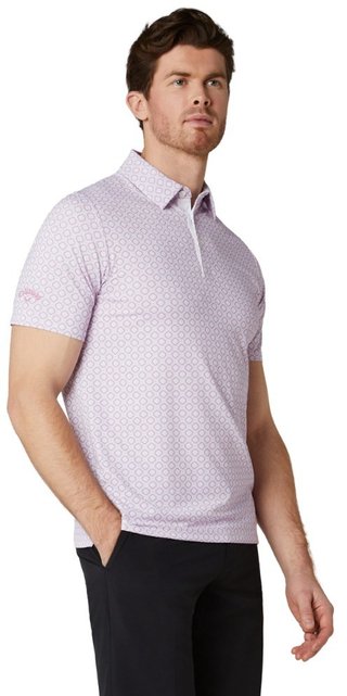 Callaway Club Print polo da uomo, bright white
