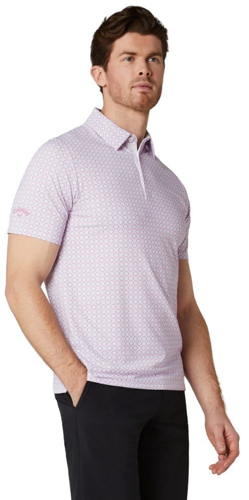 Callaway Club Print polo da uomo, bright white