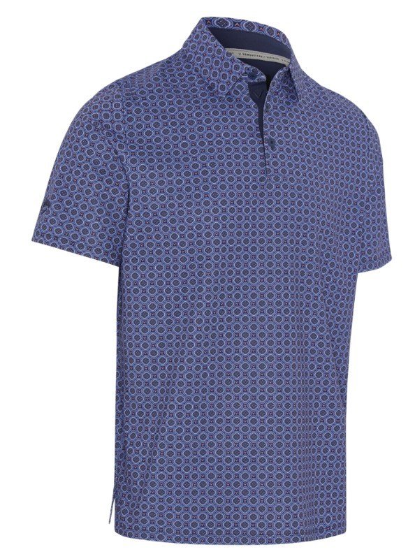 Callaway Club Print polo da uomo, peacoat