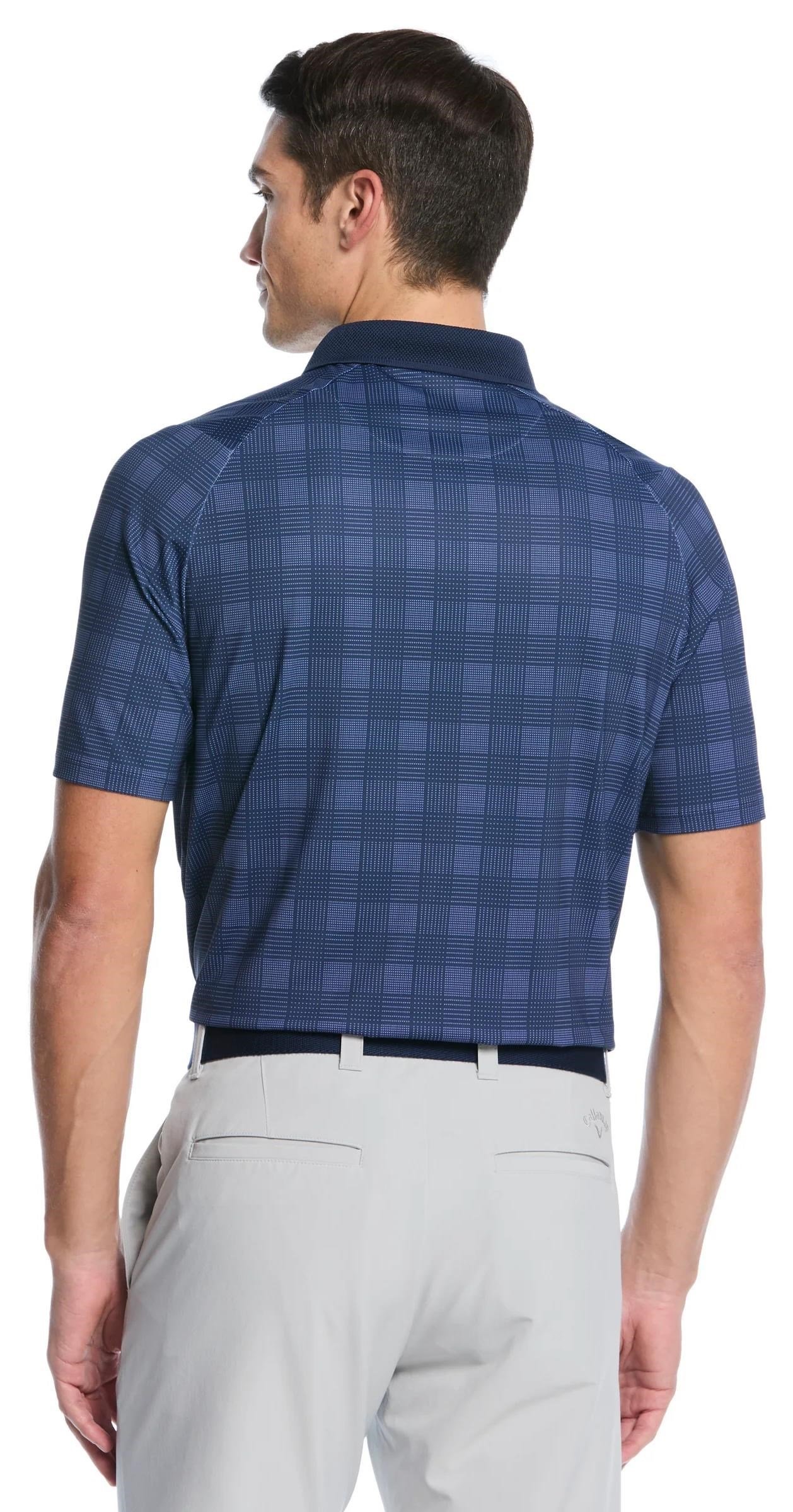 Callaway ChevPlaid Print polo da uomo, navy