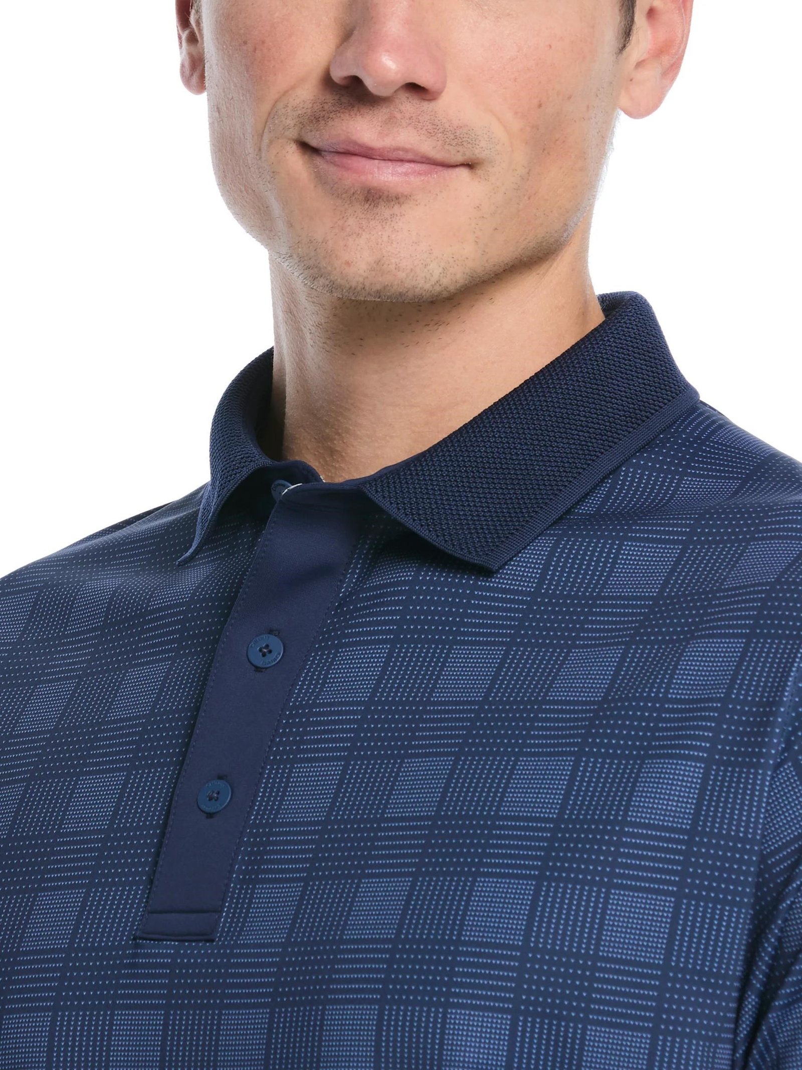 Callaway ChevPlaid Print polo da uomo, navy