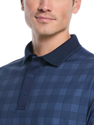 Callaway ChevPlaid Print polo da uomo, navy