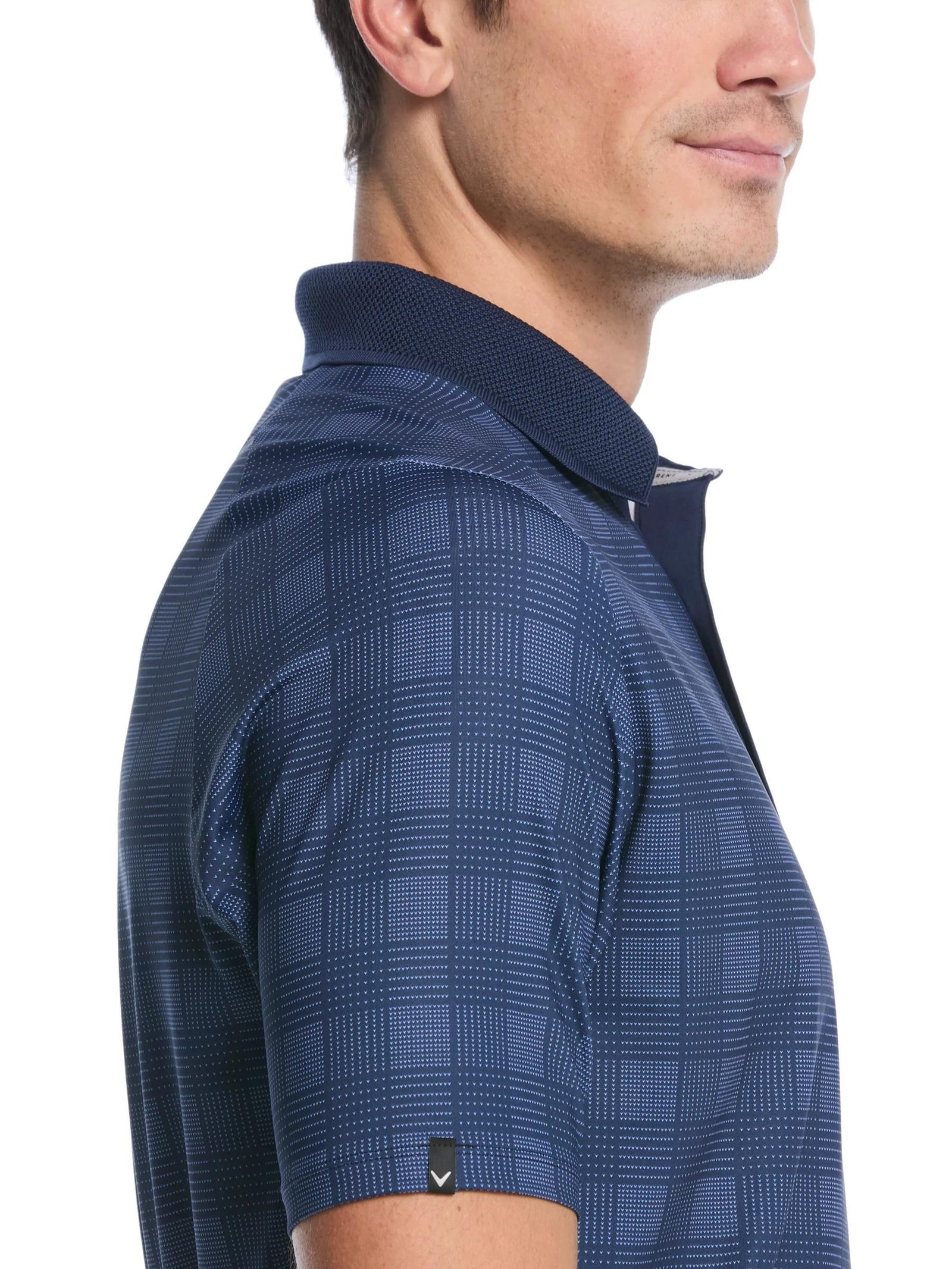 Callaway ChevPlaid Print polo da uomo, navy