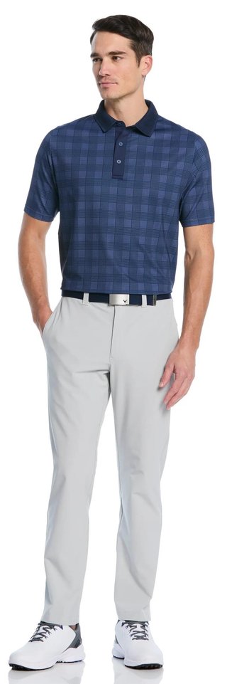 Callaway ChevPlaid Print polo da uomo, navy