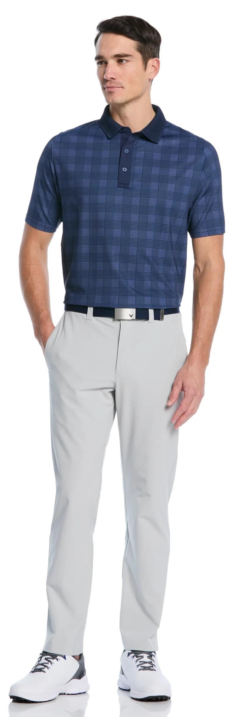 Callaway ChevPlaid Print polo da uomo, navy