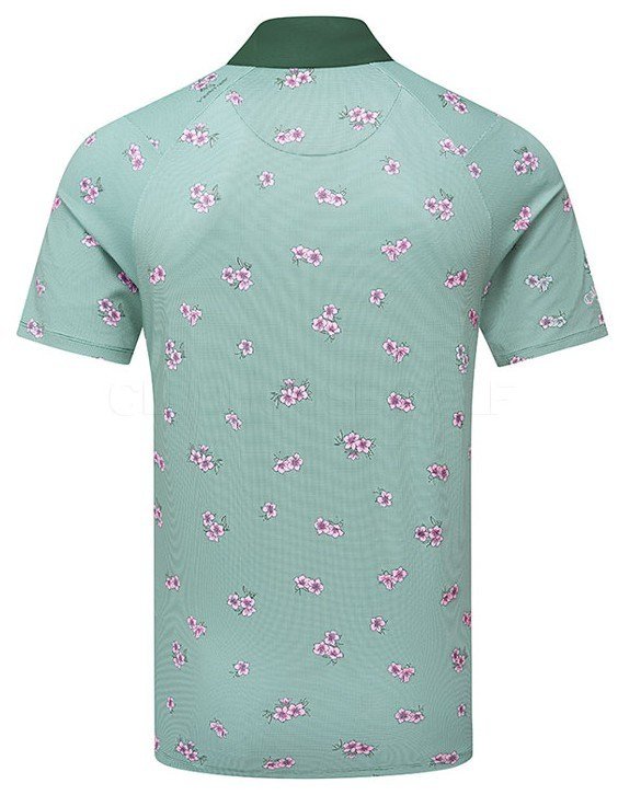 Callaway Azalea Gingham polo uomo, galapagos green