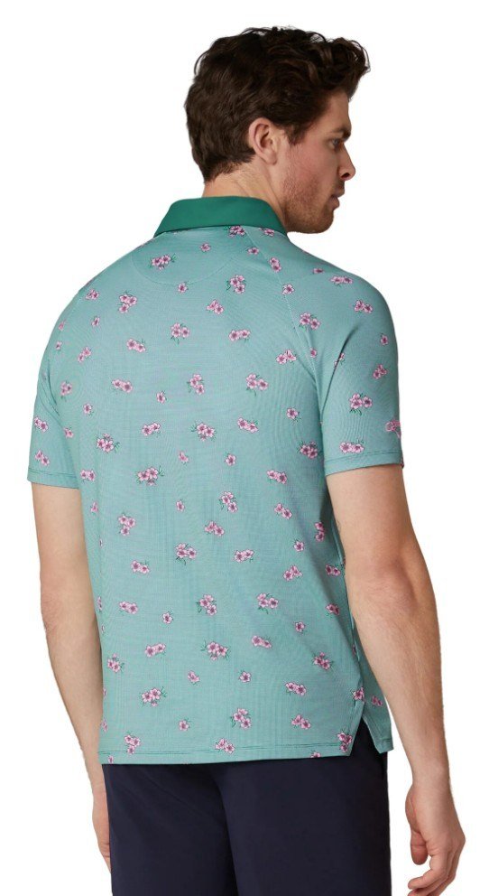 Callaway Azalea Gingham polo uomo, galapagos green