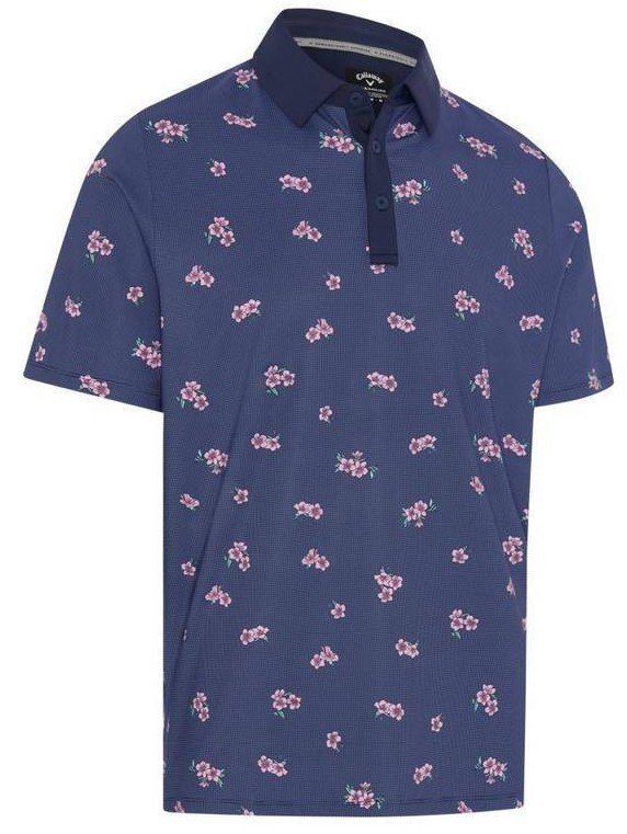 Callaway Azalea Gingham polo da uomo, peacoat
