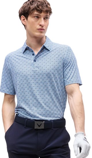Callaway Foulard Printed polo uomo, peacoat