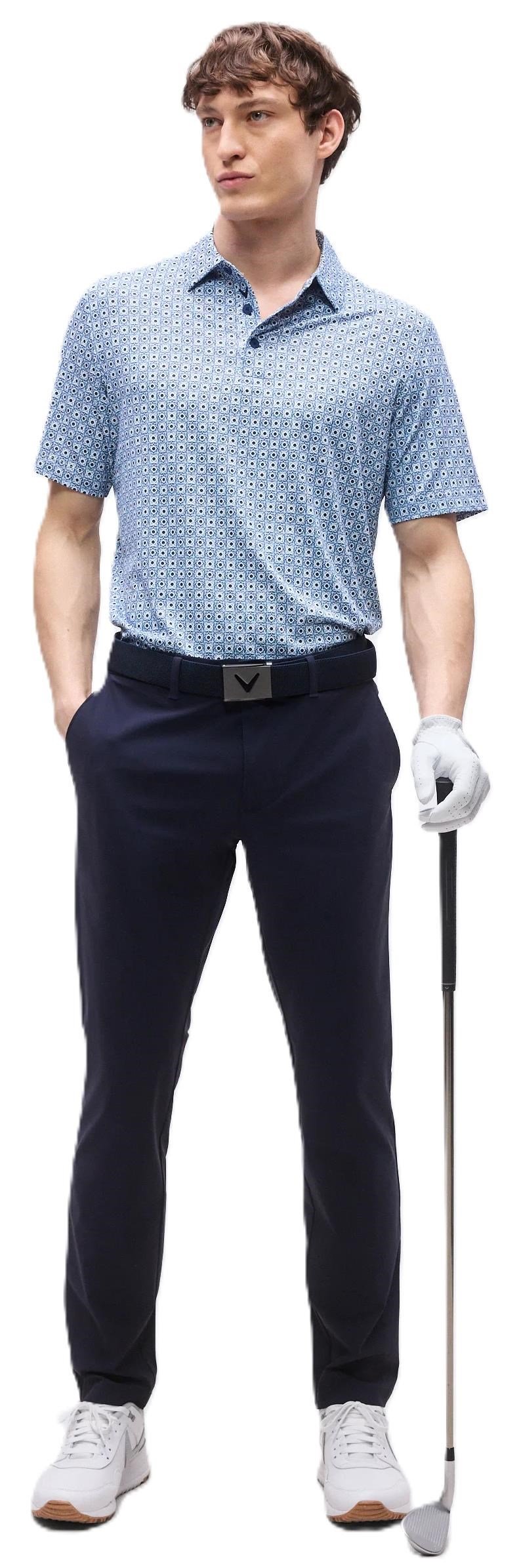 Callaway Foulard Printed polo uomo, peacoat
