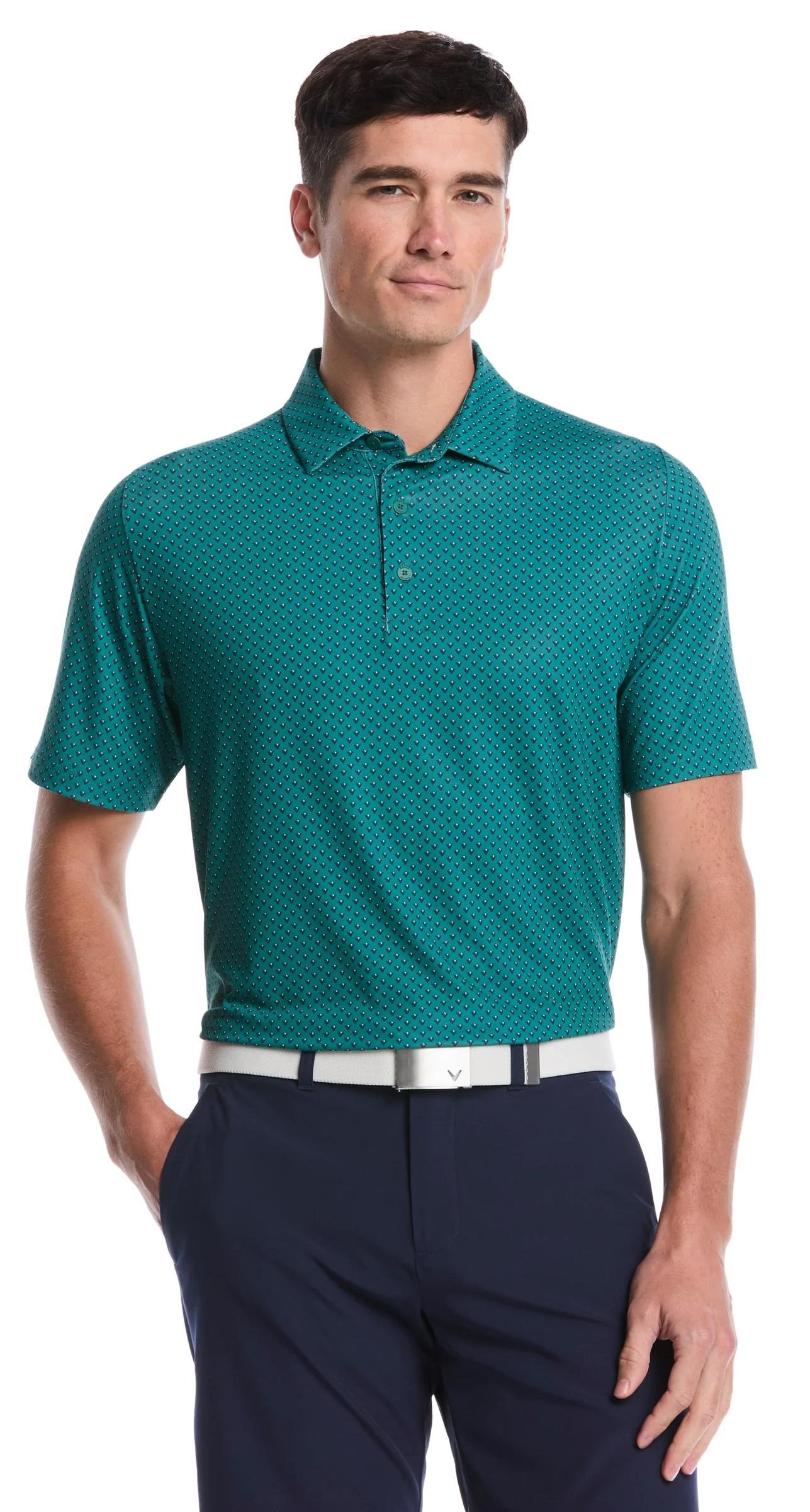 Callaway Trademark Printed polo da uomo, galapagos green