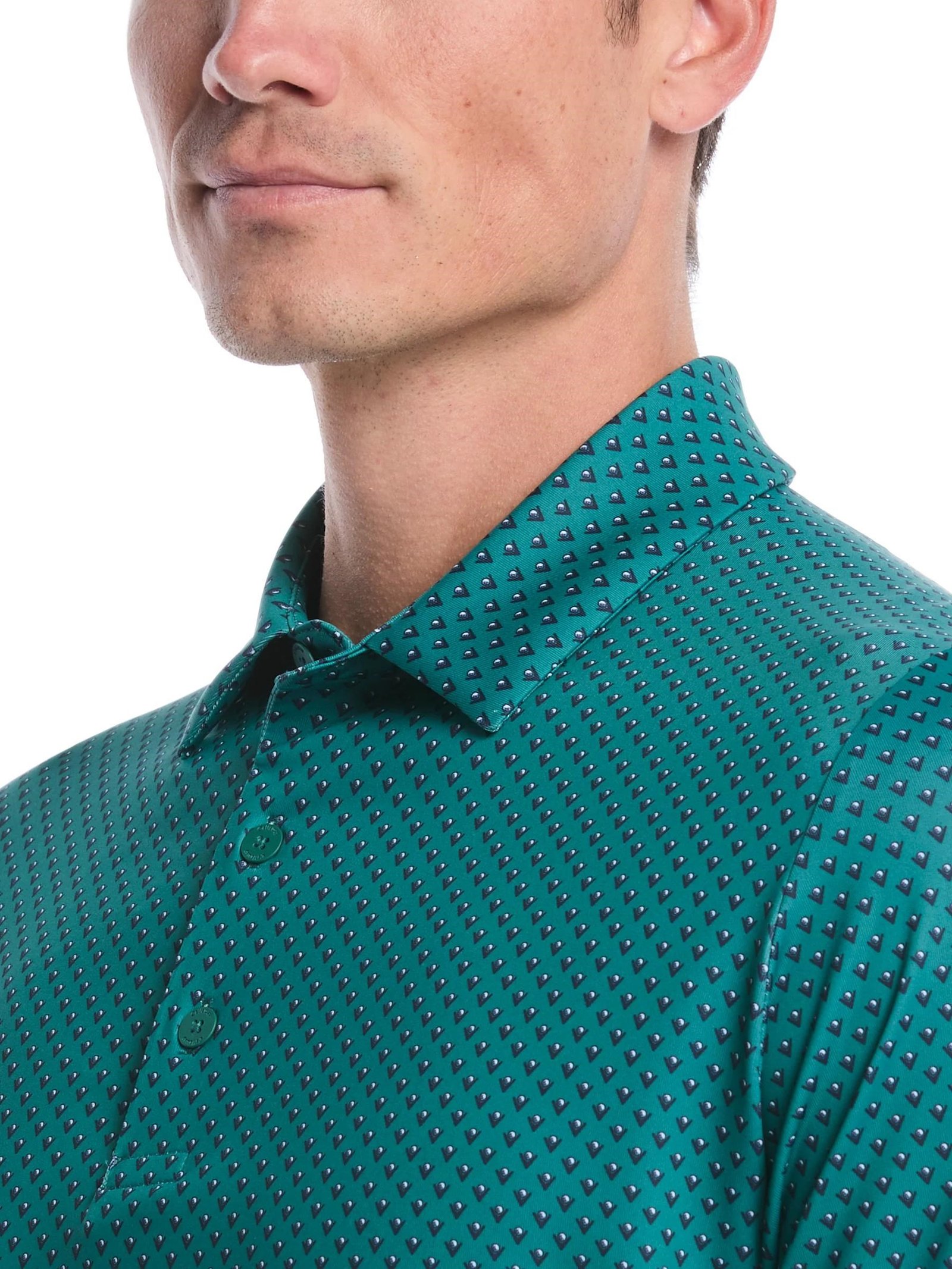 Callaway Trademark Printed polo da uomo, galapagos green
