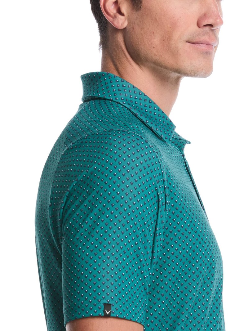 Callaway Trademark Printed polo da uomo, galapagos green