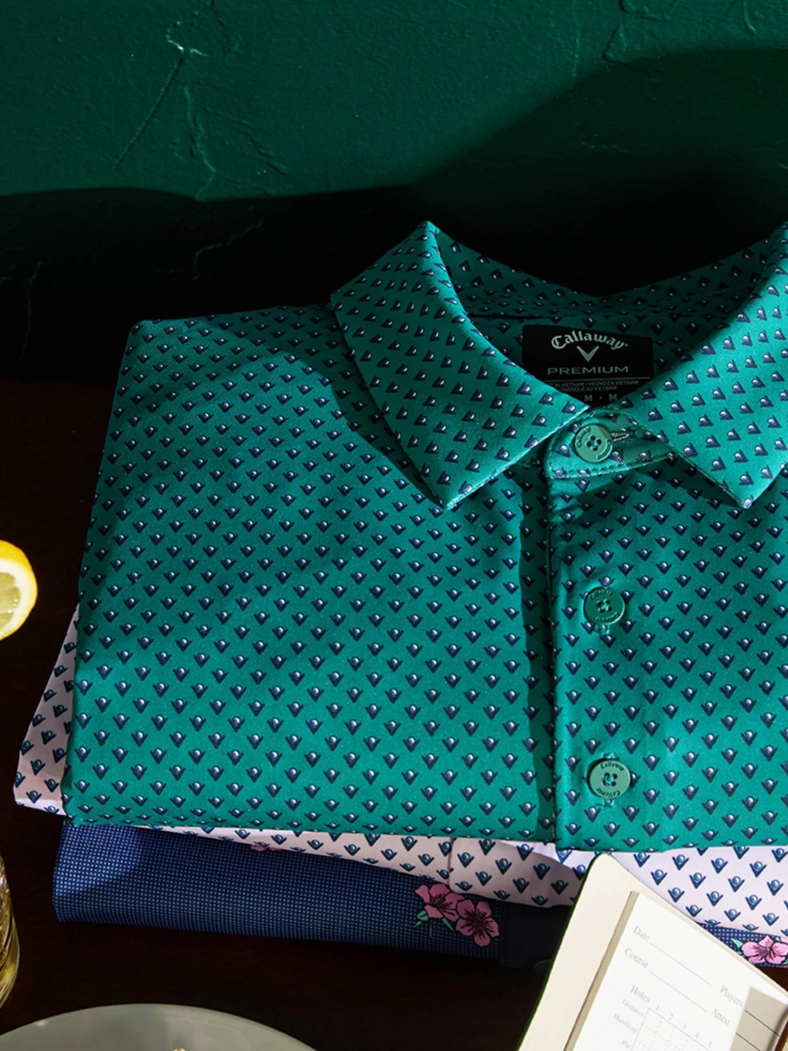 Callaway Trademark Printed polo da uomo, galapagos green