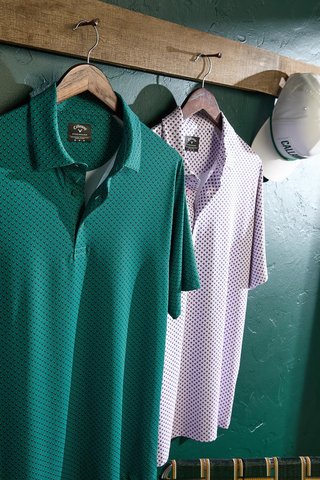 Callaway Trademark Printed polo da uomo, galapagos green
