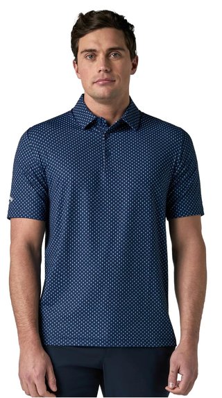 Callaway Trademark Golf Printed polo da uomo, peacoat