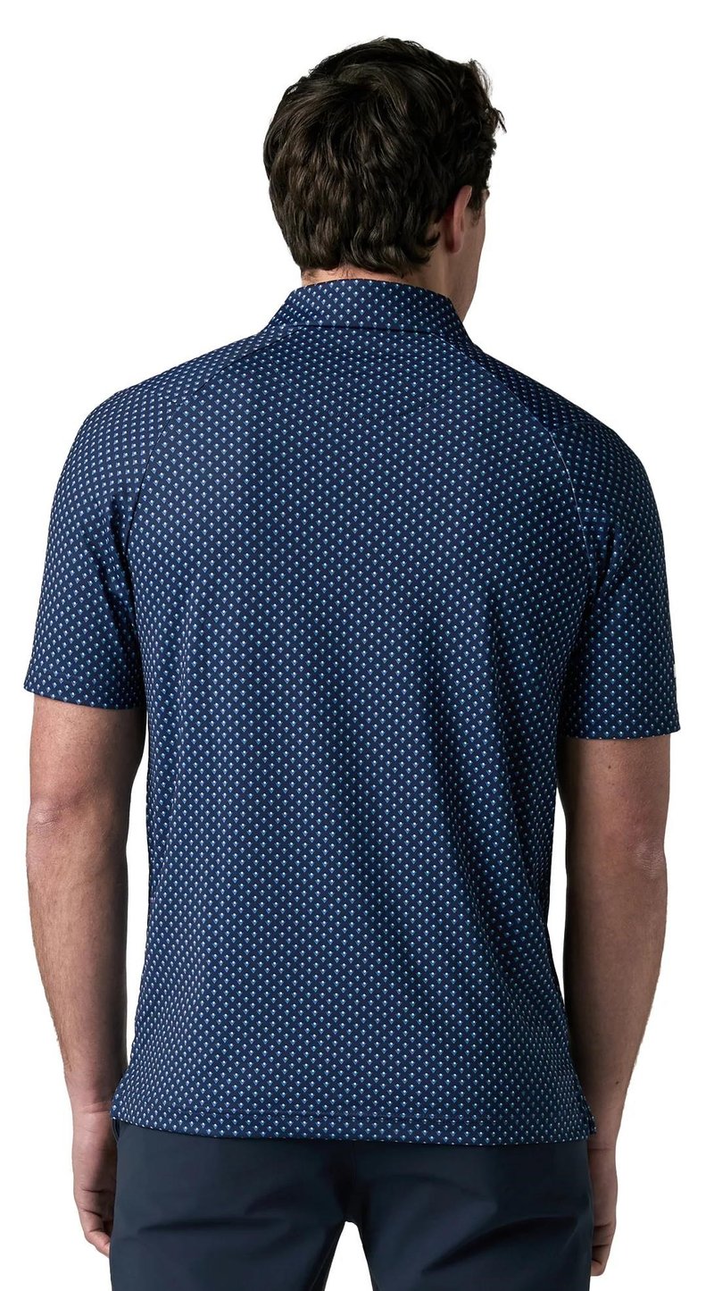Callaway Trademark Golf Printed polo da uomo, peacoat
