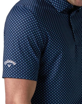 Callaway Trademark Golf Printed polo da uomo, peacoat