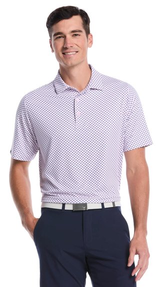 Callaway Trademark Printed polo uomo, pink tulle