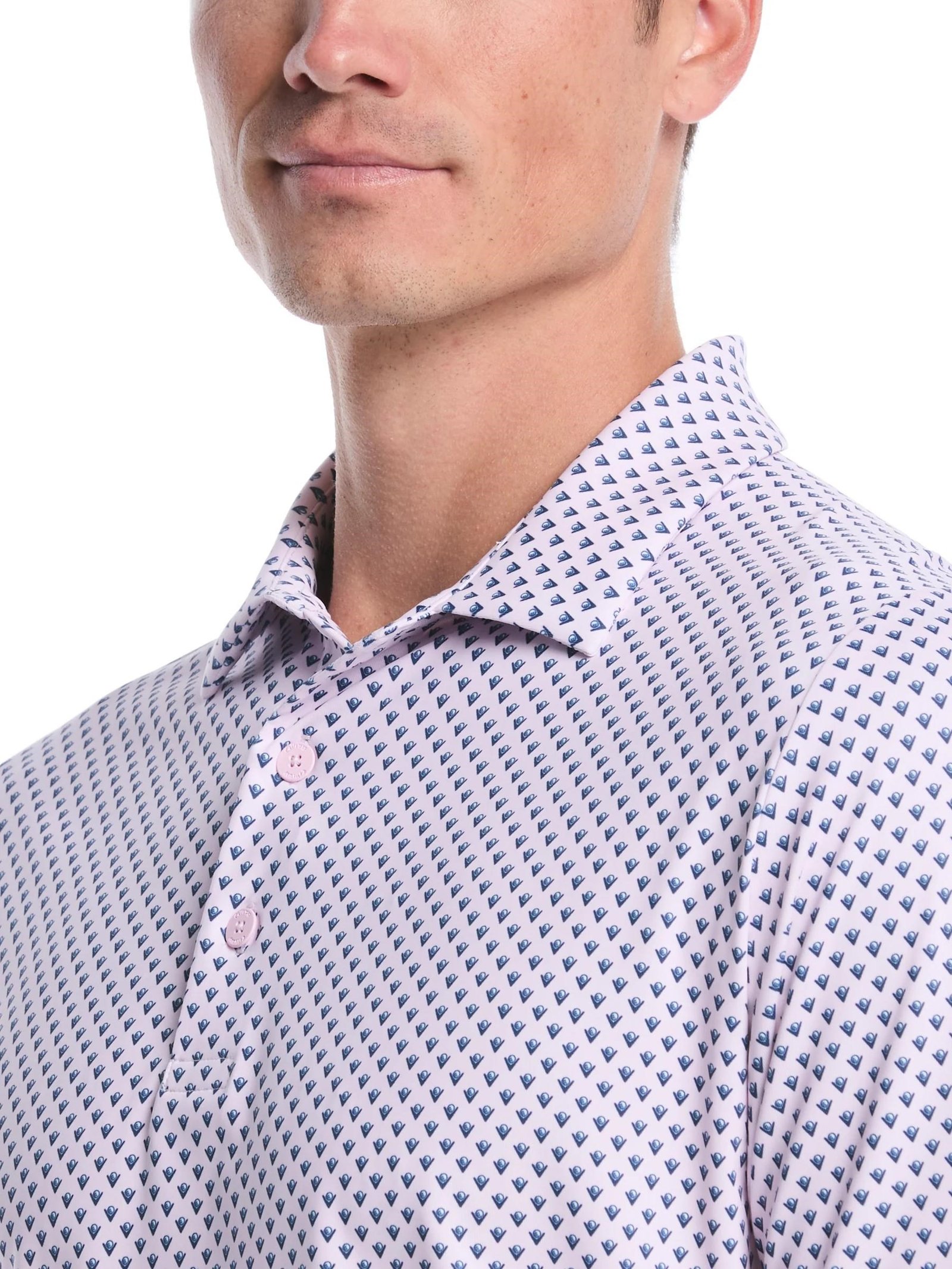 Callaway Trademark Printed polo uomo, pink tulle