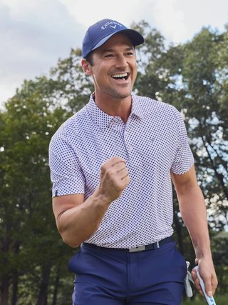 Callaway Trademark Printed polo uomo, pink tulle