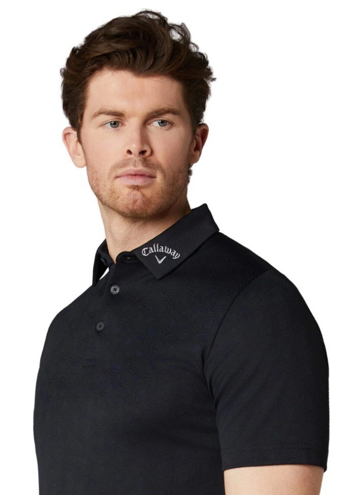 Callaway Odyssey Ventilated Jacquard polo da uomo, caviar
