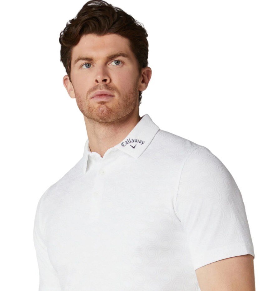 Callaway Odyssey Ventilated Jacquard polo da uomo, bright white