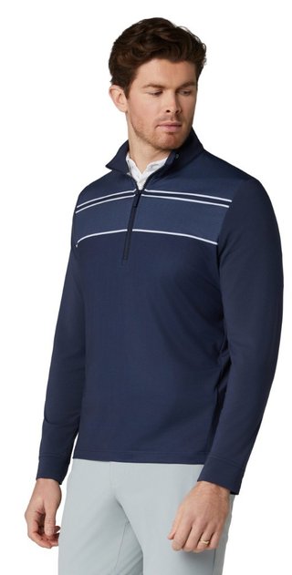 Callaway Blocked Printed Chev Textured maglia da uomo, peacoat