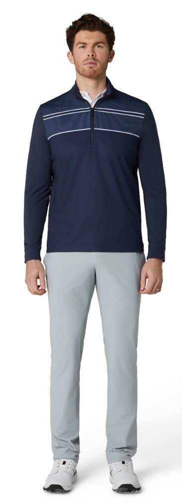 Callaway Blocked Printed Chev Textured maglia da uomo, peacoat