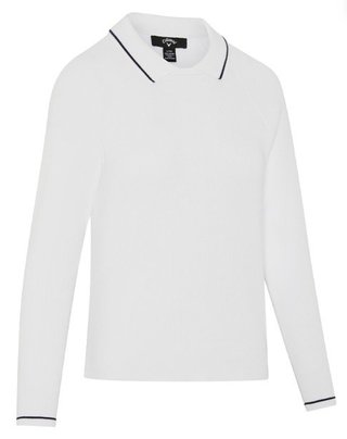 Callaway Collared da donna maglione, brilliant white